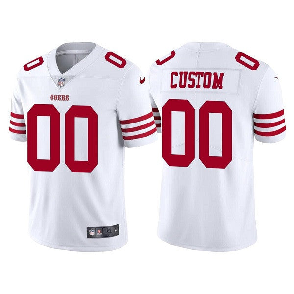 Custom San Francisco 49ers white Vapor jersey