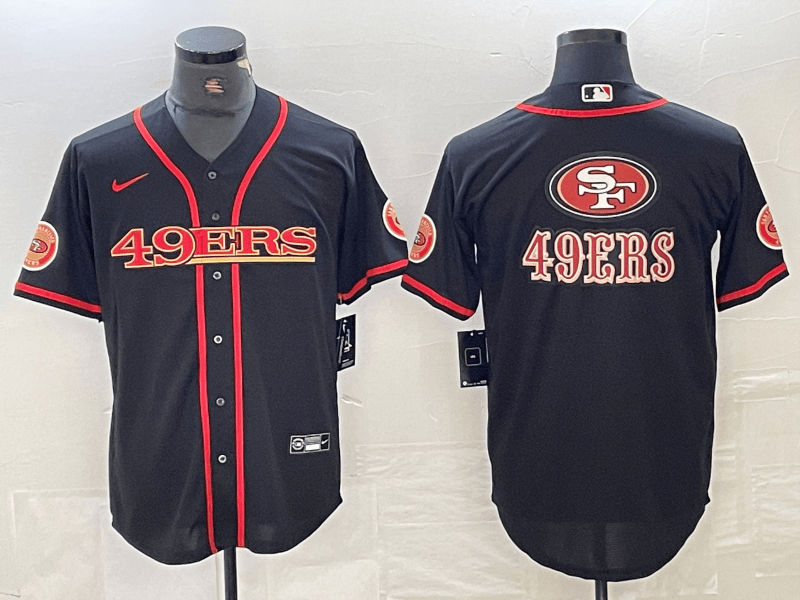 Logo Black San Francisco 49ers red jersey
