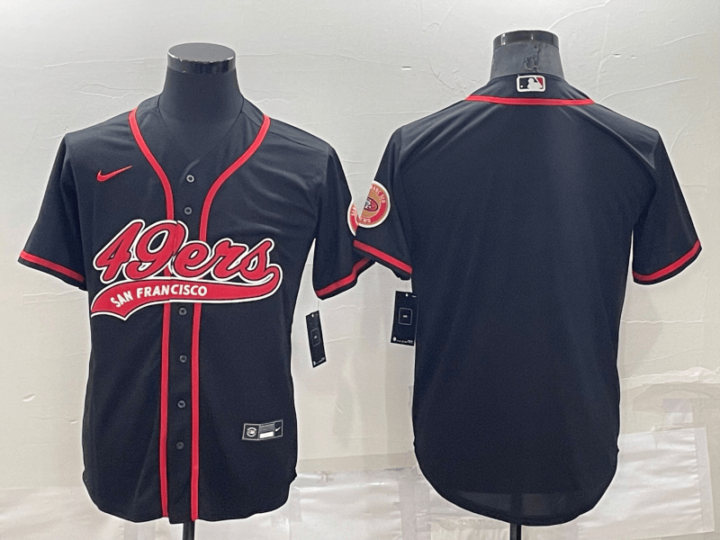Custom San Francisco 49ers black jersey