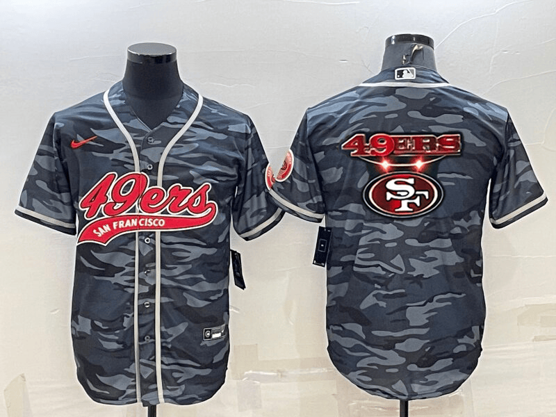Blank Grey San Francisco 49ers navy jersey