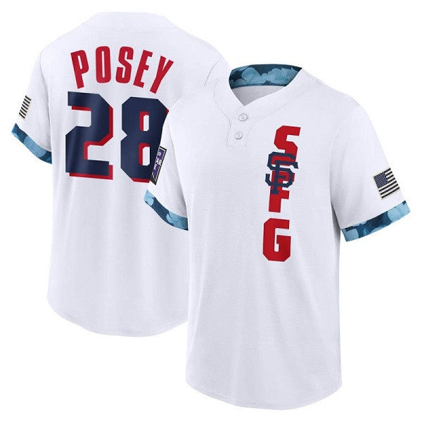 Buster Posey San Francisco Giants white All-Star jersey
