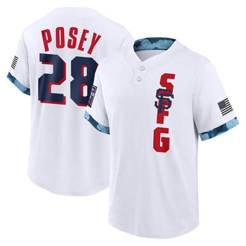 Buster Posey San Francisco Giants white All-Star jersey