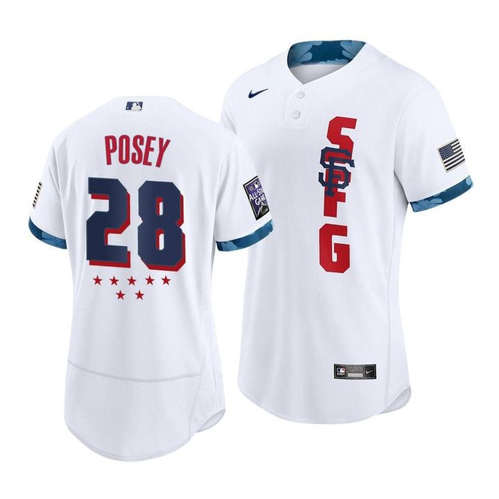 Buster Posey San Francisco Giants white All-Star jersey