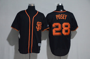 Buster Posey Majestic San Francisco Giants black Alternate jersey