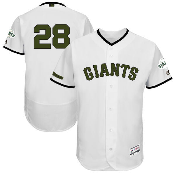 Buster Posey Majestic San Francisco Giants white Authentic jersey