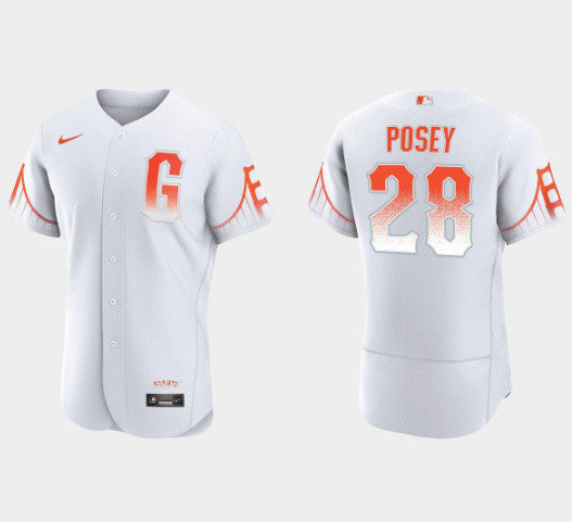 Buster Posey San Francisco Giants white City Connect jersey