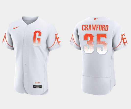 Brandon Crawford San Francisco Giants white City Connect jersey