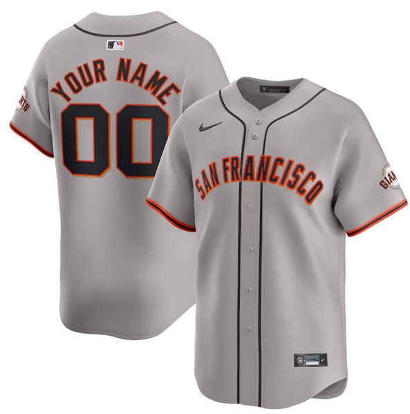 Custom San Francisco Giants gray Limited jersey