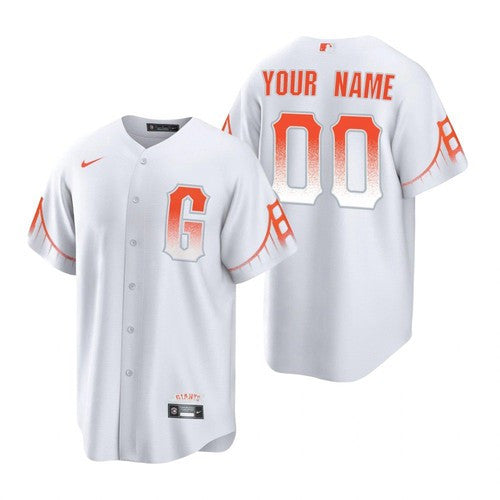 Custom San Francisco Giants white City Connect jersey