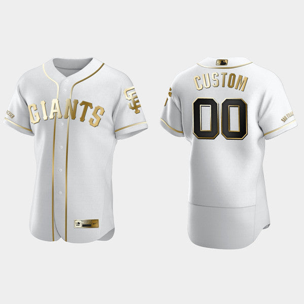 Active White San Francisco Giants golden jersey