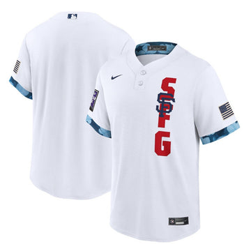 Custom San Francisco Giants white All-Star jersey
