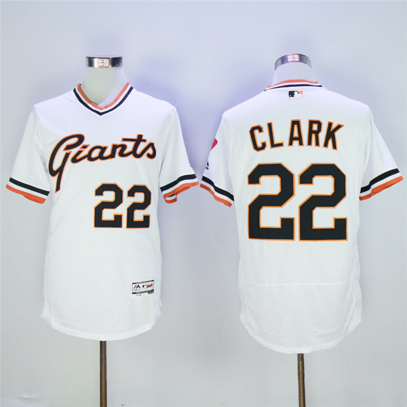 San Franciscoc Will Clark San Francisco Giants white Throwback jersey