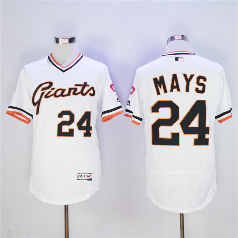 San Franciscoc Mays San Francisco Giants white Throwback jersey
