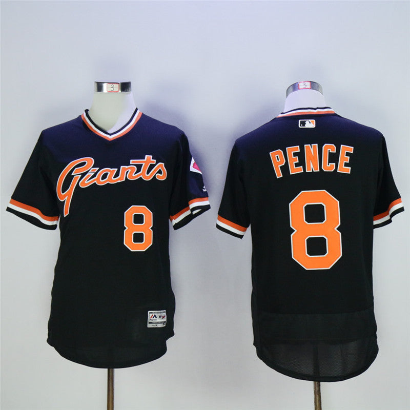 San Franciscoc Hunter Pence San Francisco Giants black Throwback jersey