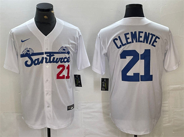 Roberto Clemente Santurce Crabbers white jersey