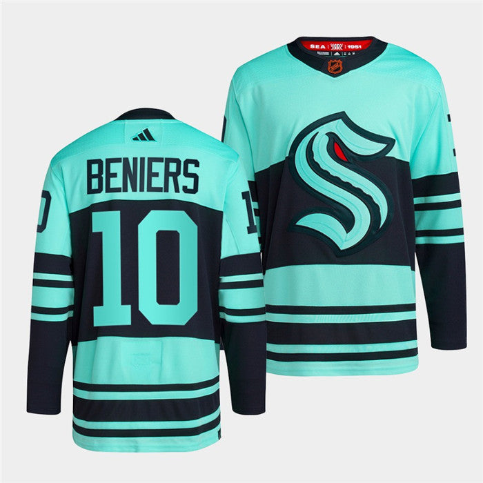Matty Beniers Ice Seattle Kraken blue Reverse Retro jersey