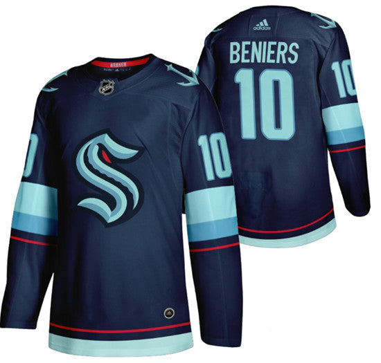 Matty Beniers Seattle Kraken navy jersey