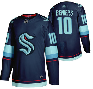Matty Beniers Seattle Kraken navy jersey