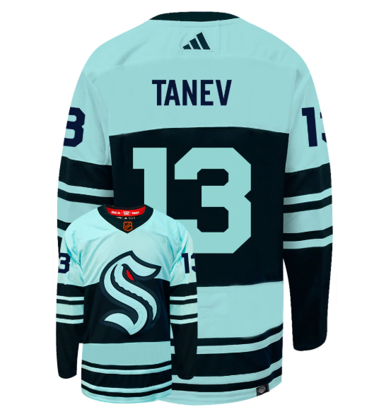Brandon Tanev Ice Seattle Kraken blue Reverse Retro jersey