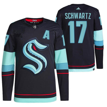 Jaden Schwartz Seattle Kraken navy jersey