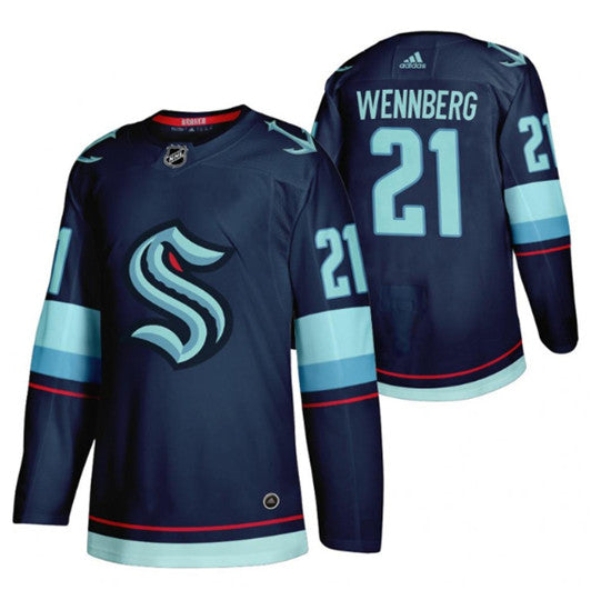 Alex Wennberg Seattle Kraken navy jersey