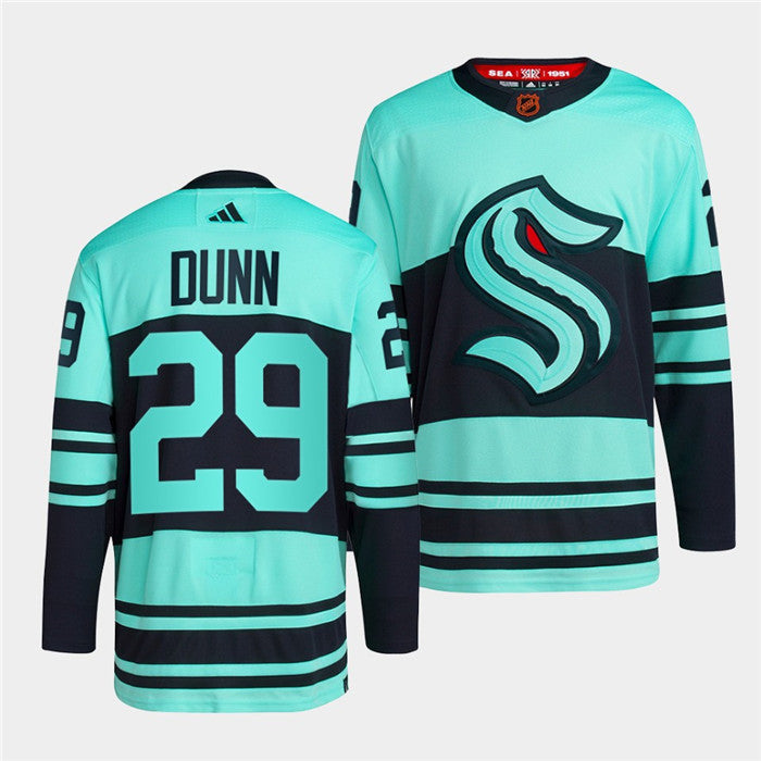 Vince Dunn Ice Seattle Kraken blue Reverse Retro jersey