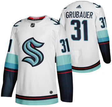 Philipp Grubauer Seattle Kraken white jersey