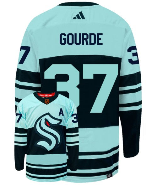 Yanni Gourde Ice Seattle Kraken blue Reverse Retro jersey