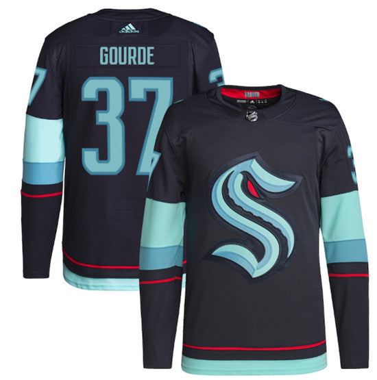 Yanni Gourde Seattle Kraken navy jersey