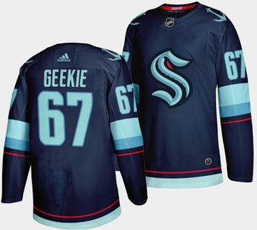 Morgan Geekie Seattle Kraken navy jersey