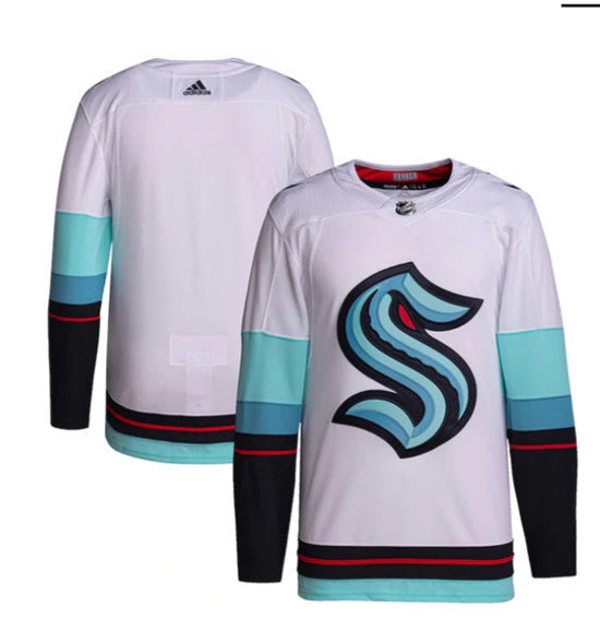 Custom Seattle Kraken white jersey