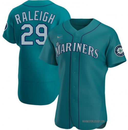 Cal Raleigh Seattle Mariners aqua jersey