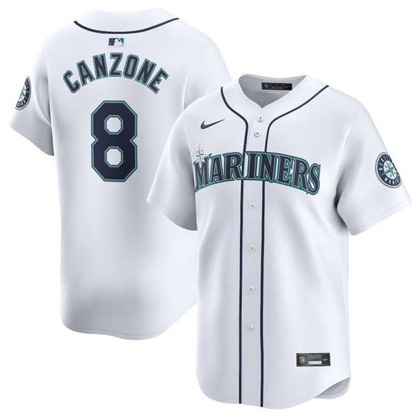 Dominic Canzone Seattle Mariners white Limited jersey