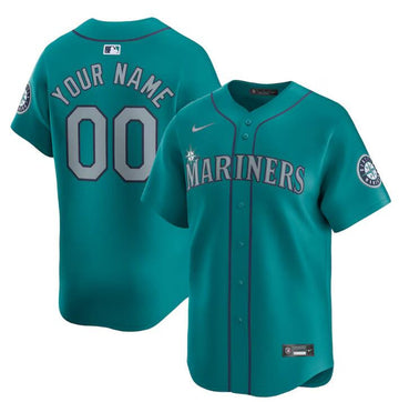 Custom Seattle Mariners aqua Limited jersey