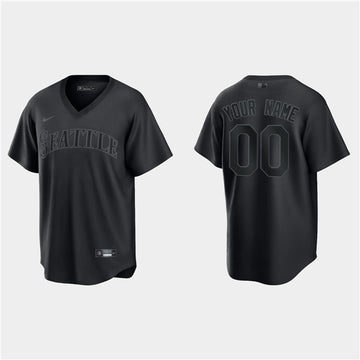 Custom Seattle Mariners black Fashion jersey