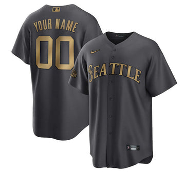 Custom Seattle Mariners charcoal All-Star jersey
