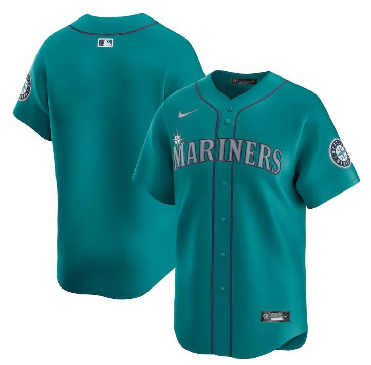 Custom Seattle Mariners aqua Limited jersey