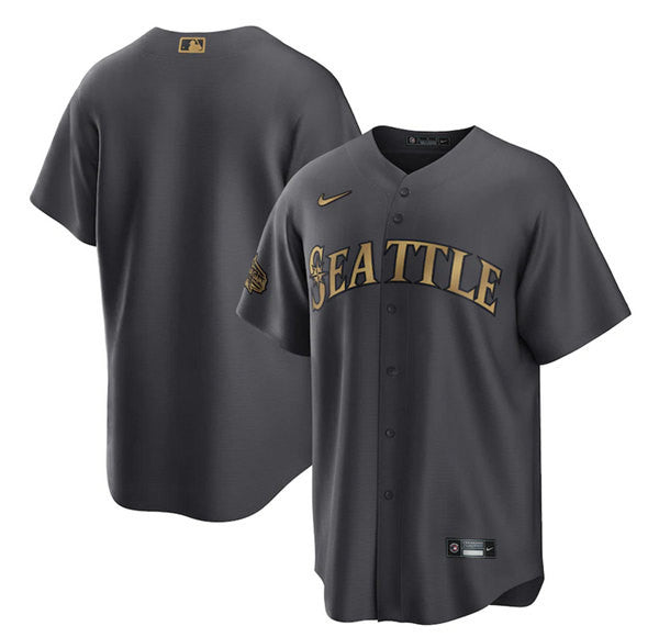 Custom Seattle Mariners charcoal All-Star jersey