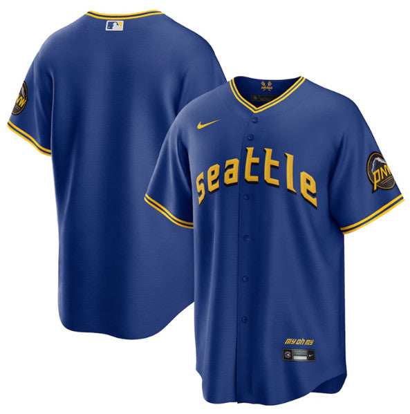 Custom Seattle Mariners royal City Connect jersey