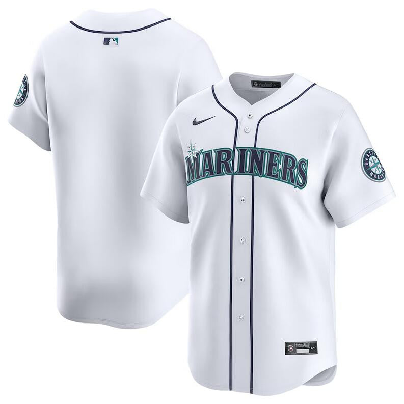 Custom Seattle Mariners white Limited jersey
