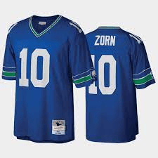 Jim Zorn Seattle Seahawks blue Throwback jersey