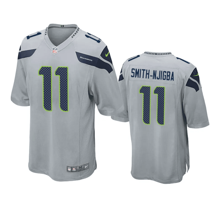 Jaxon Smith-Njigba Seattle Seahawks gray Game jersey