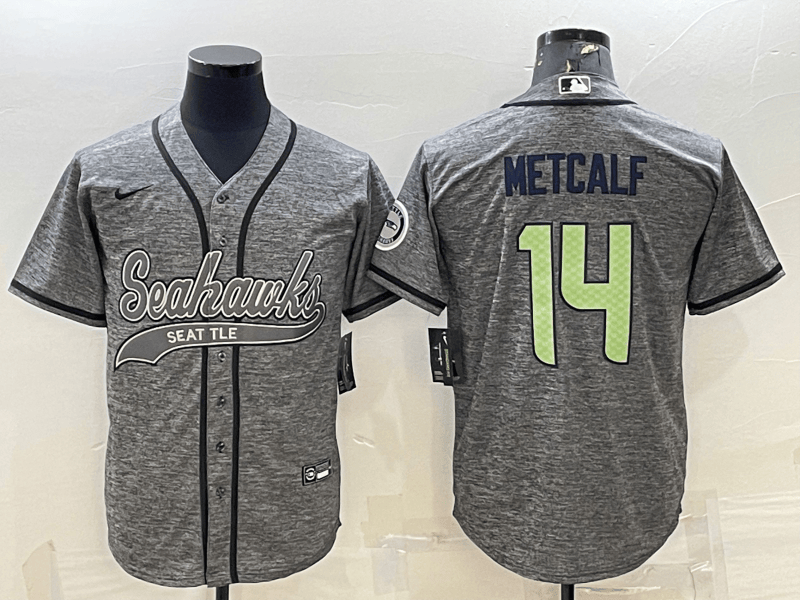 DK Metcalf Seattle Seahawks grey jersey