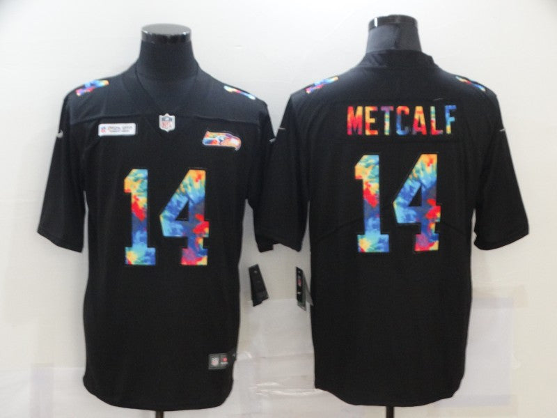 D.K. Metcalf Multi-Color Seattle Seahawks black Vapor jersey