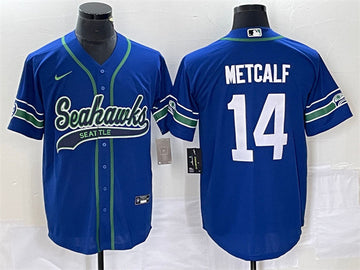 DK Metcalf Seattle Seahawks royal Throwback jersey