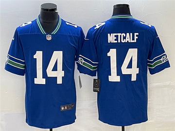 DK Metcalf Seattle Seahawks royal Vapor jersey