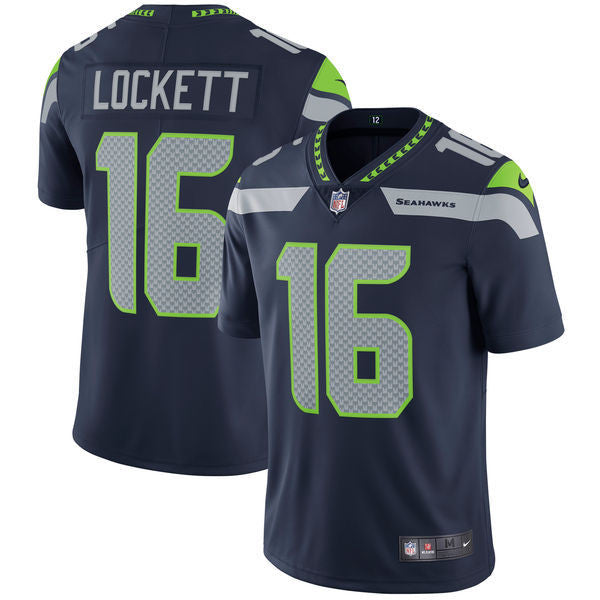 Tyler Lockett College Seattle Seahawks navy Vapor jersey