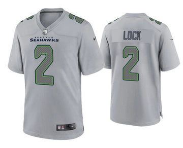 Drew Lock Seattle Seahawks gray Game jersey