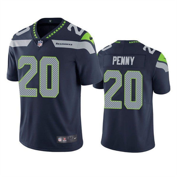 Rashaad Penny Seattle Seahawks navy Vapor jersey