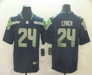 Marshawn Lynch Seattle Seahawks navy Vapor jersey